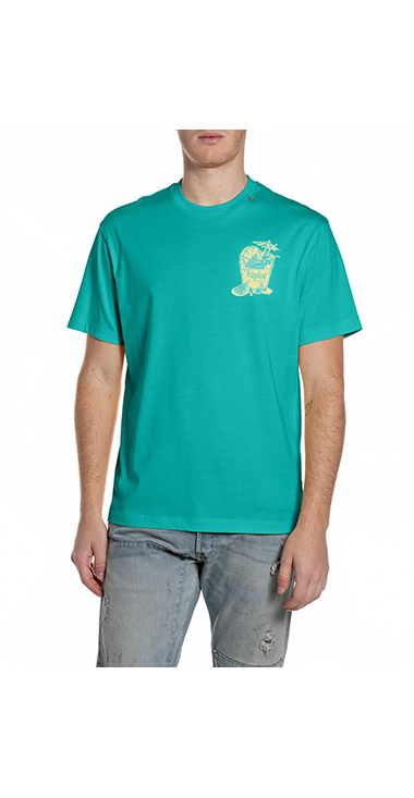 ベーシックジャージーカクテルプリント Tシャツ 詳細画像